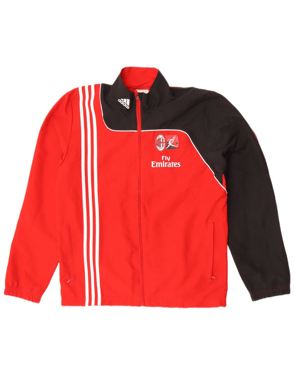 Adidas Herre AC Milan Træningsdragt Topjakke UK 38/40 Medium Rød Colourblock