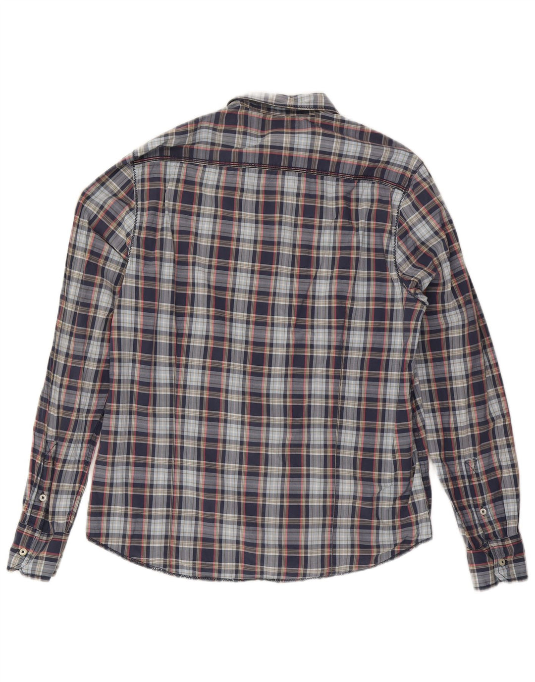 Napapijri Herre Geographic Shirt XL blå ternet bomuld