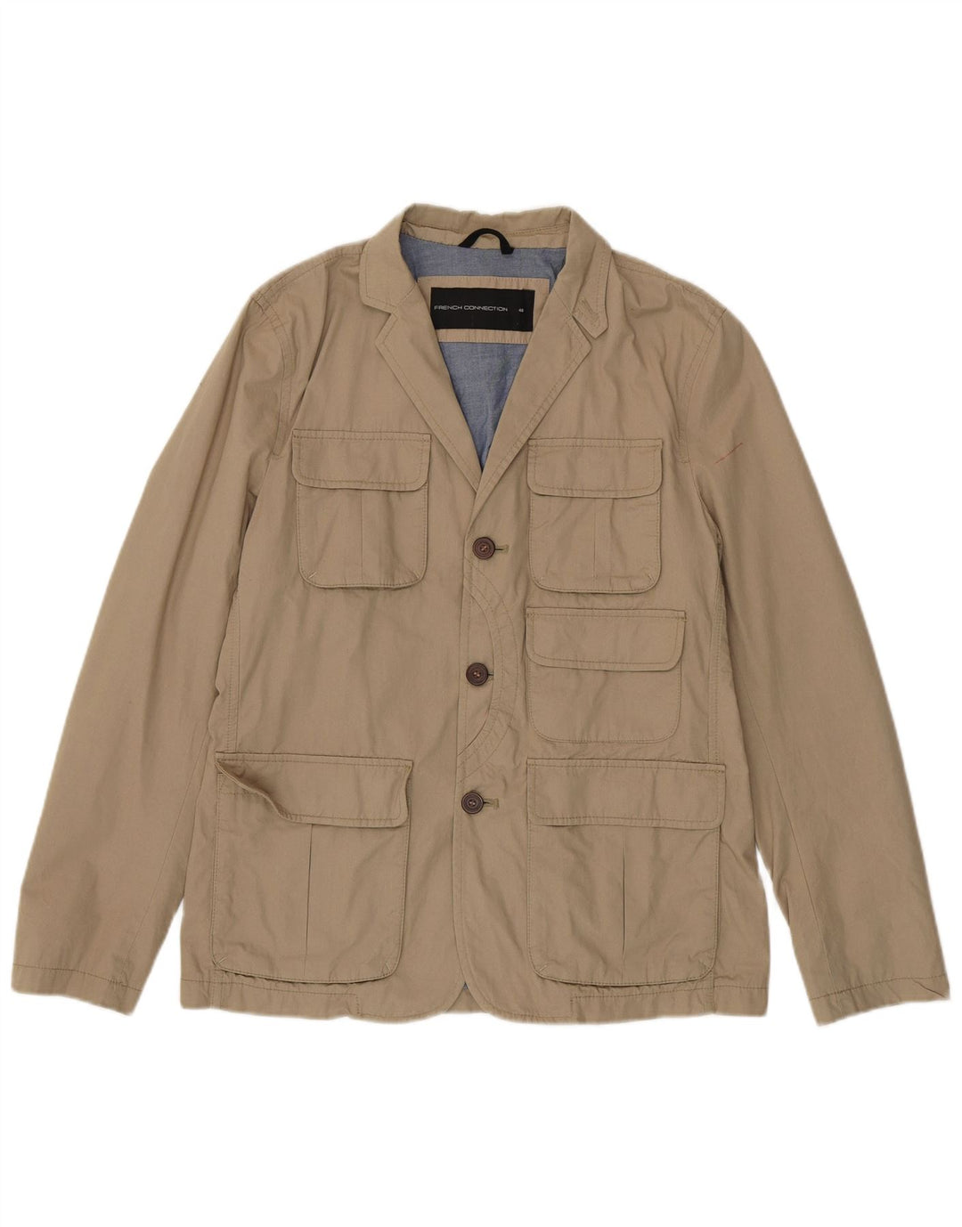 French Connection Herre Utility Jacket UK 40 Large Beige Cotton