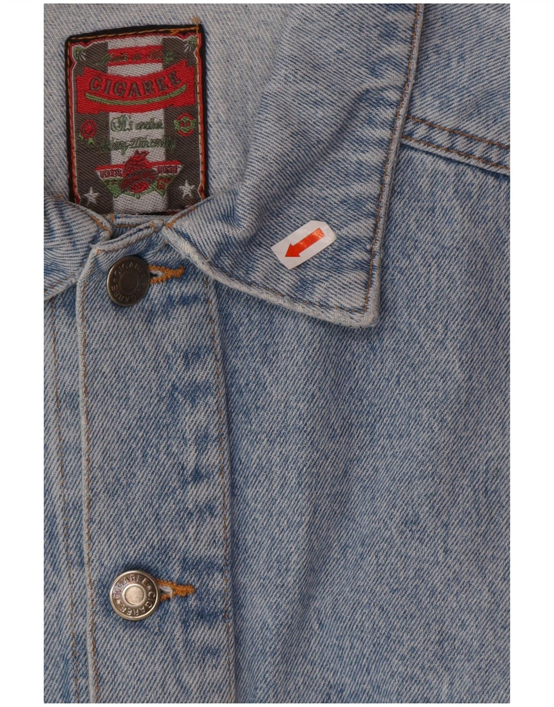VINTAGE Denimjakke til mænd UK 38 Medium Blue