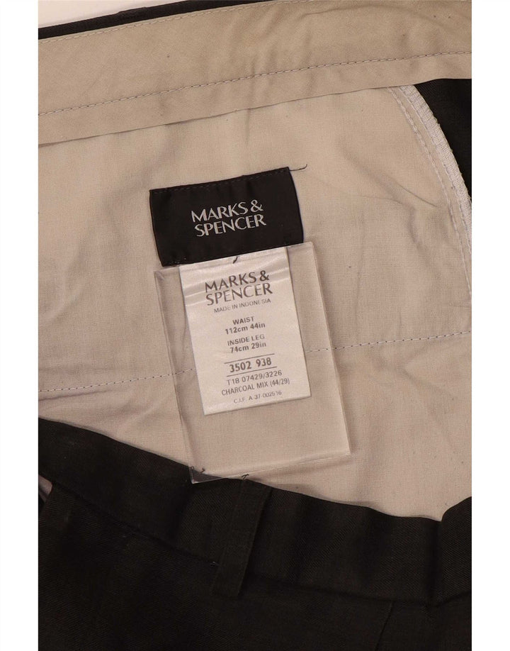 Marks & Spencer Herre Pegged Suit Bukser W44 L29 Grå Polyester