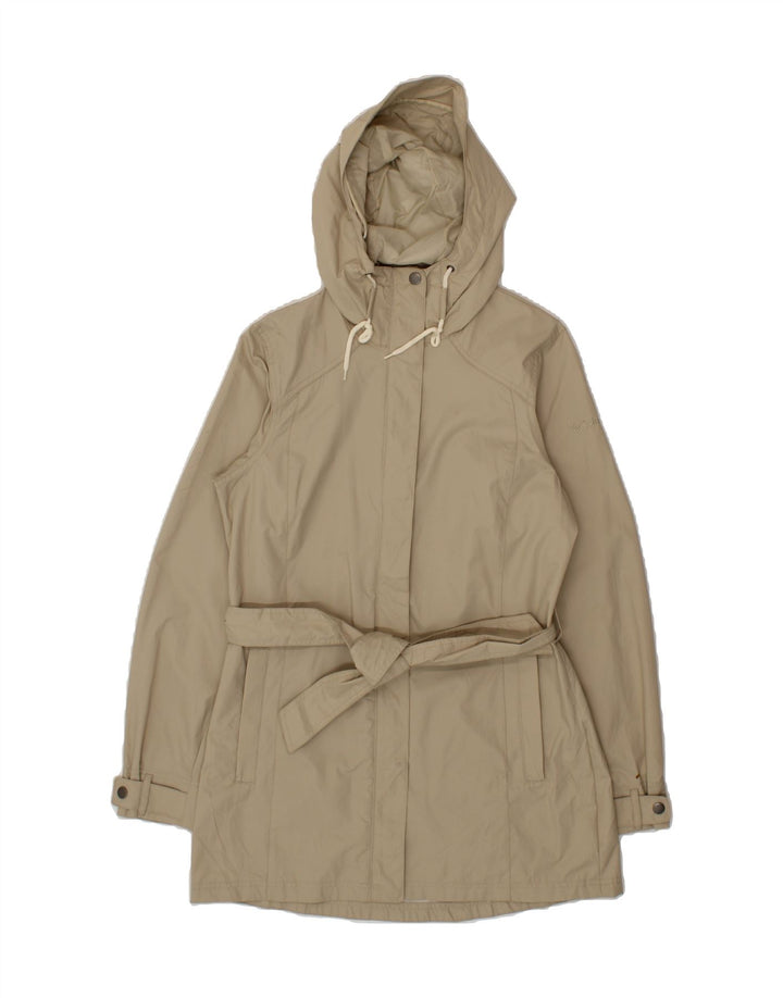 COLUMBIA Womens Hooded Raincoat UK 10 Small Beige Nylon Vintage Columbia and Second-Hand Columbia from Messina Hembry 