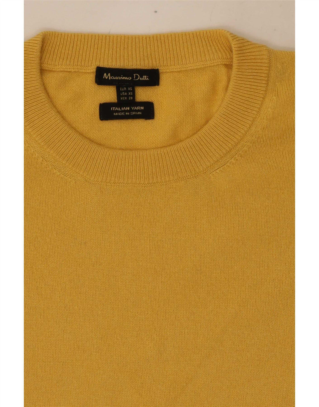 Massimo Dutti Dame sweater med rund hals DK 6 XS Gul