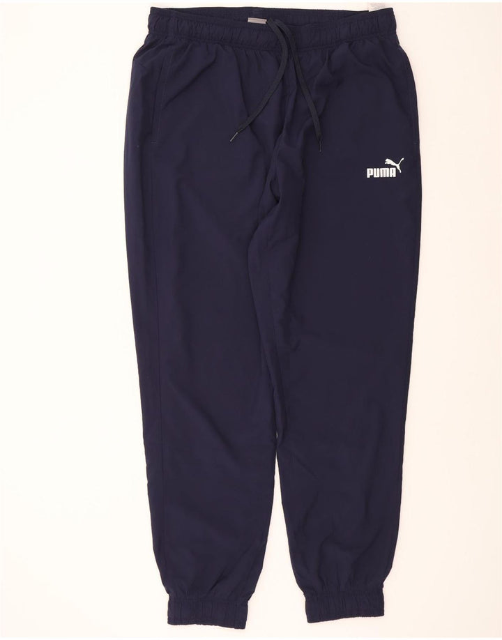 PUMA Mens Tracksuit Trousers Joggers 2XL  Navy Blue Polyester Vintage Puma and Second-Hand Puma from Messina Hembry 