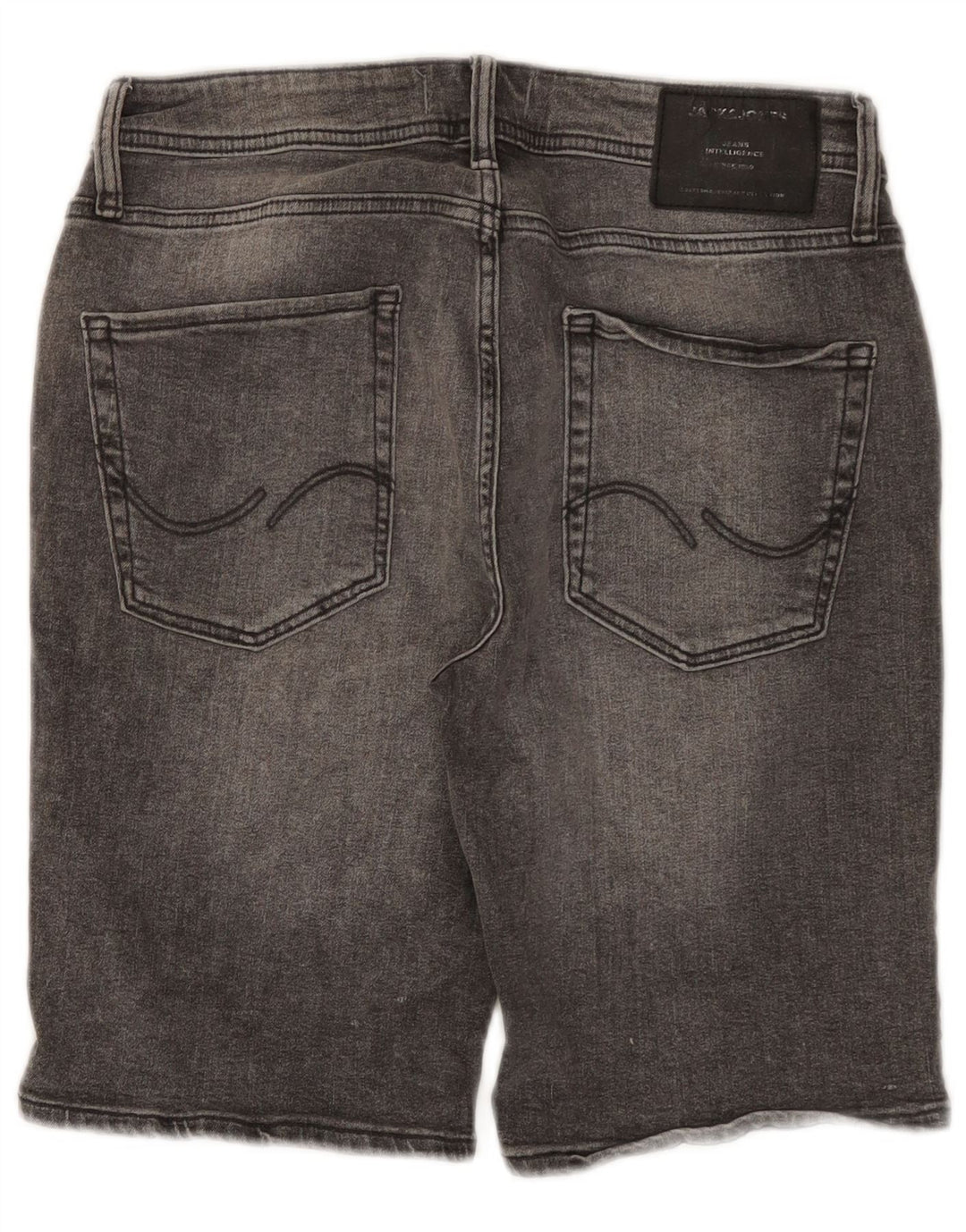 Jack & Jones Herre Regular Denim Shorts Små W29 Grå Bomuld