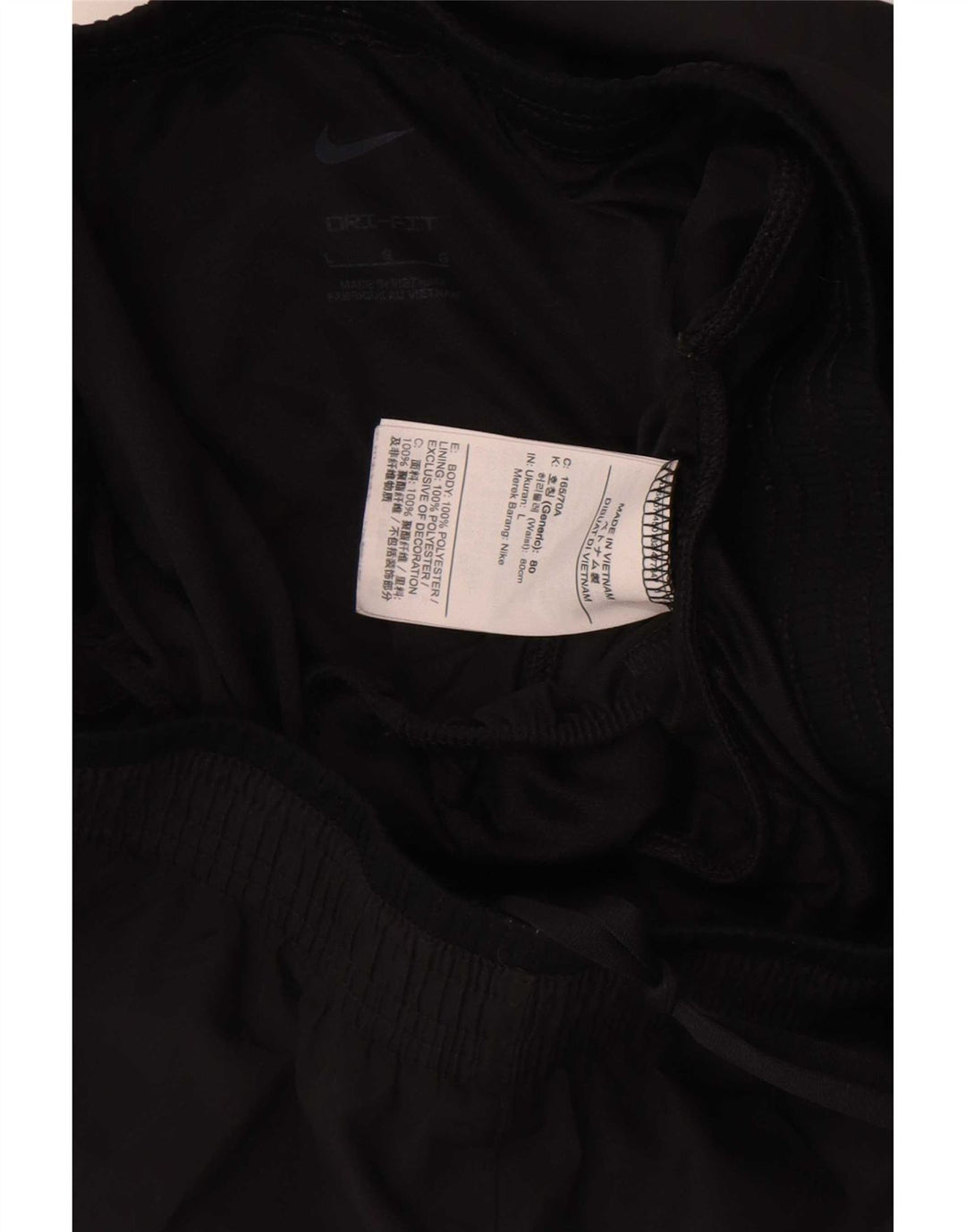 Nike Dame Dri Fit Sport Shorts UK 16 Large Black Polyester