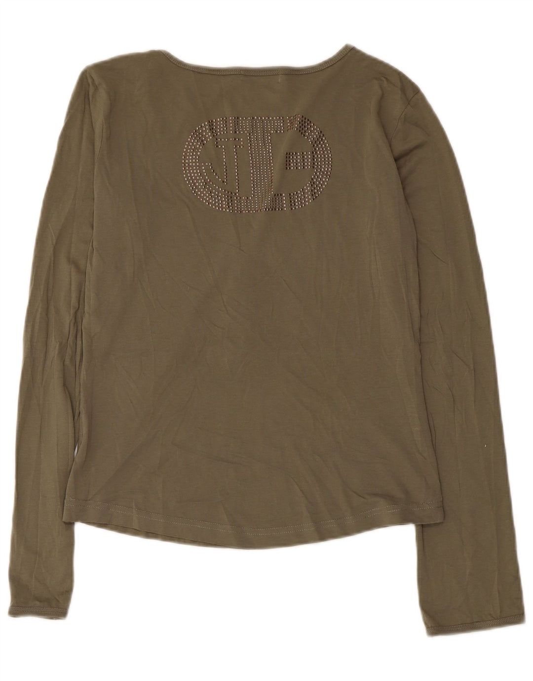 Iceberg Dame Grafisk Top Langærmet UK 10 Small Khaki