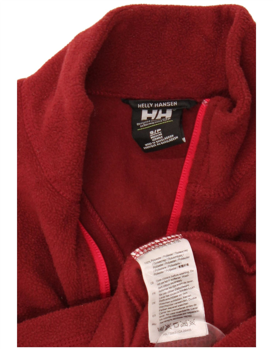 HELLY HANSEN Fleecetrøje med lynlås til kvinder UK 10 Lille rødbrun polyester
