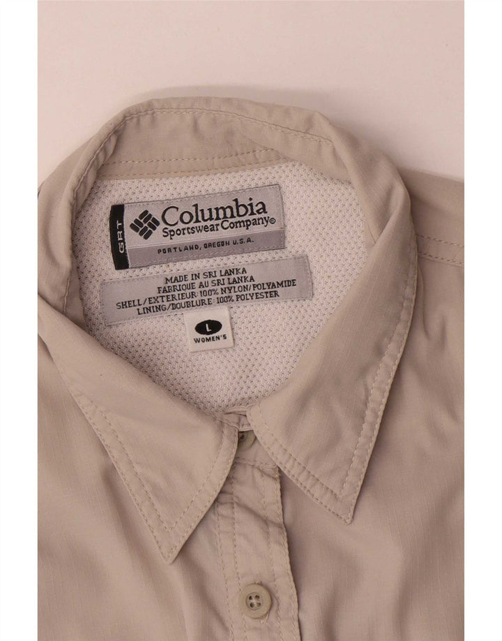 Columbia ærmeløs skjorte til kvinder UK 16 Large Beige