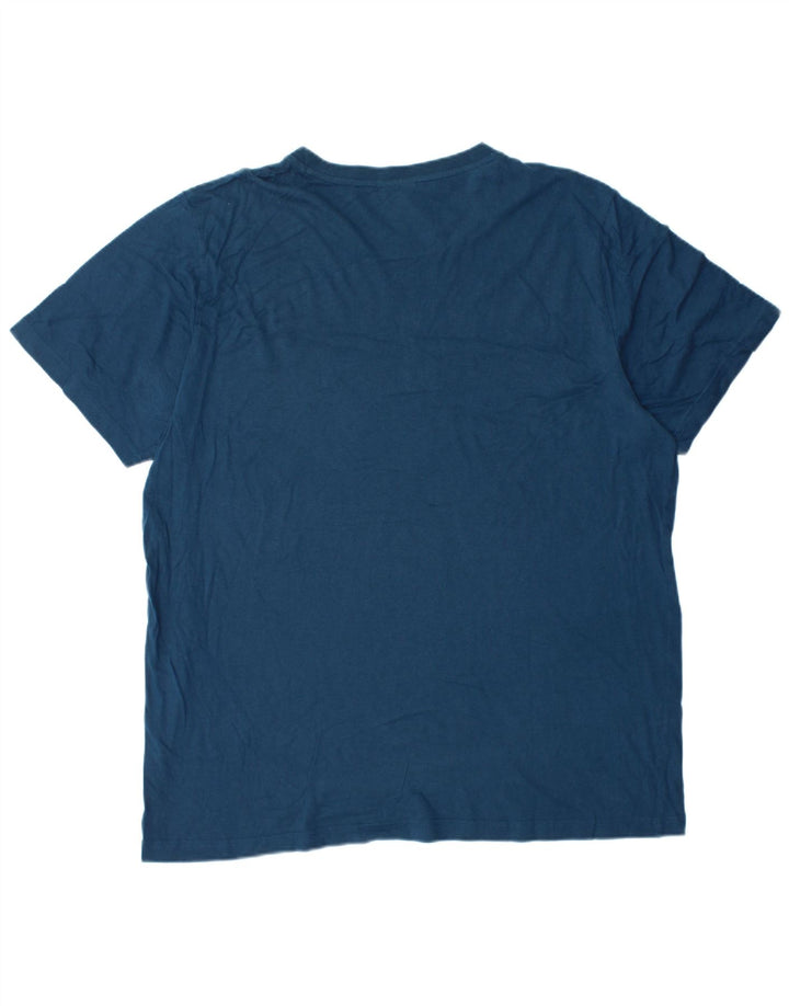 PUMA Grafisk T-shirt top til mænd 2XL marineblå