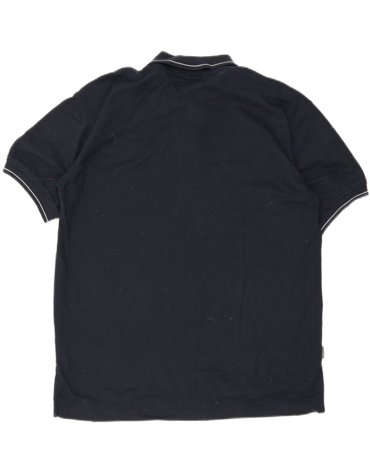 Umbro Herre Polo Shirt Large Navy Blue Polyester