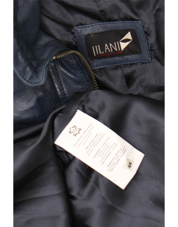 Jilani Herre Loose Fit Læderfrakke EU 44 XS Navy Blue