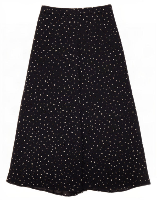 Marks & Spencer Dame St. Michael Flared Skirt UK 10 Small W26 Navy Blue
