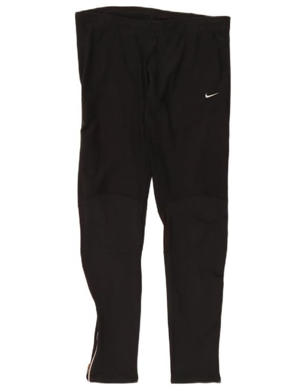 Nike Dame Dri Fit Leggings UK 14 Medium Sort Polyester