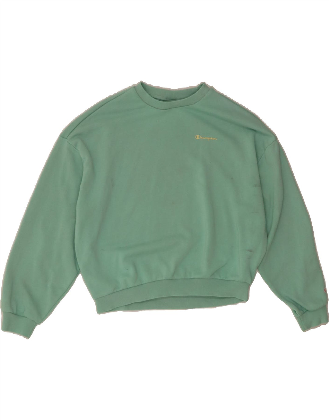 CHAMPION Girls Oversized Sweatshirt Jumper 11-12 Years Large  Green Vintage Champion and Second-Hand Champion from Messina Hembry 