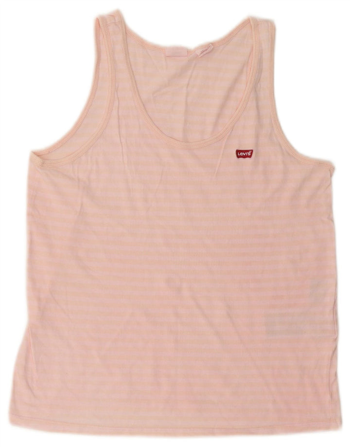 Levi's Damevest Top UK 10 Lille Pink Stribet Bomuld