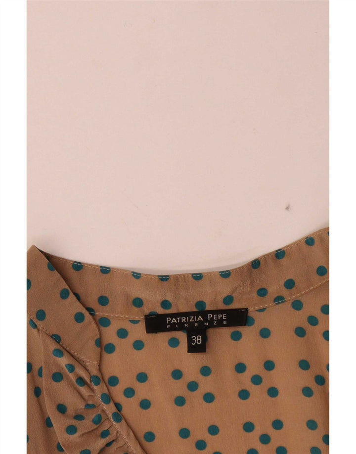 Patrizia Pepe Damebluse Top IT 38 XS Beige Polka Dot