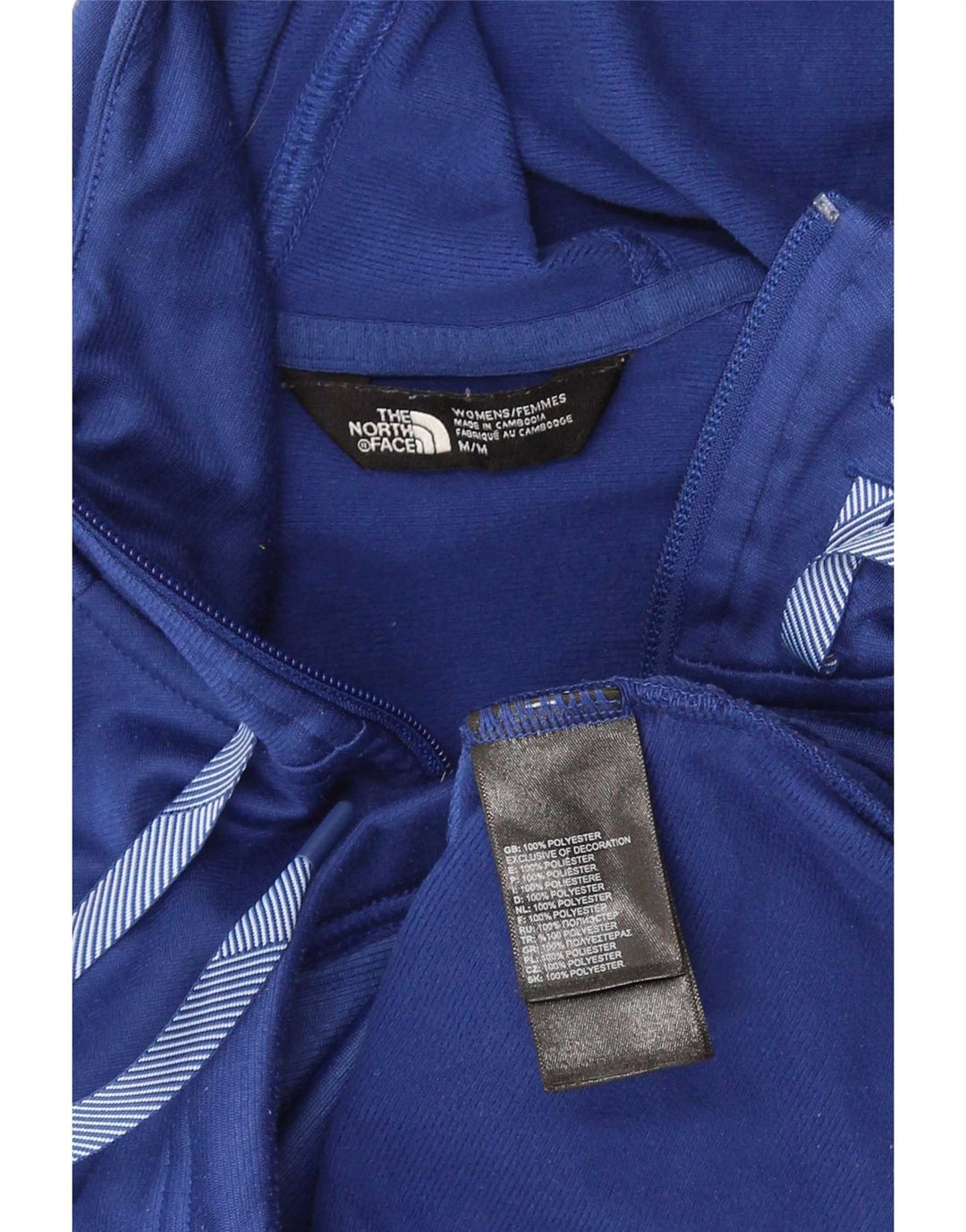 The North Face Dame Hættetrøje Sweater UK 12 Medium Blue Polyester
