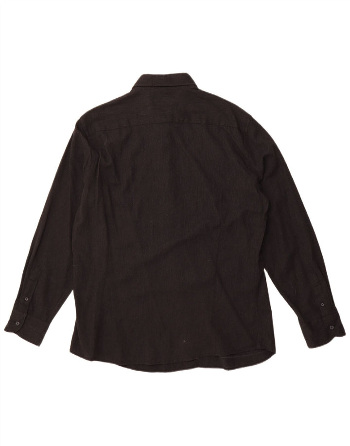 Massimo Dutti Herreskjorte Stor Sort Bomuld