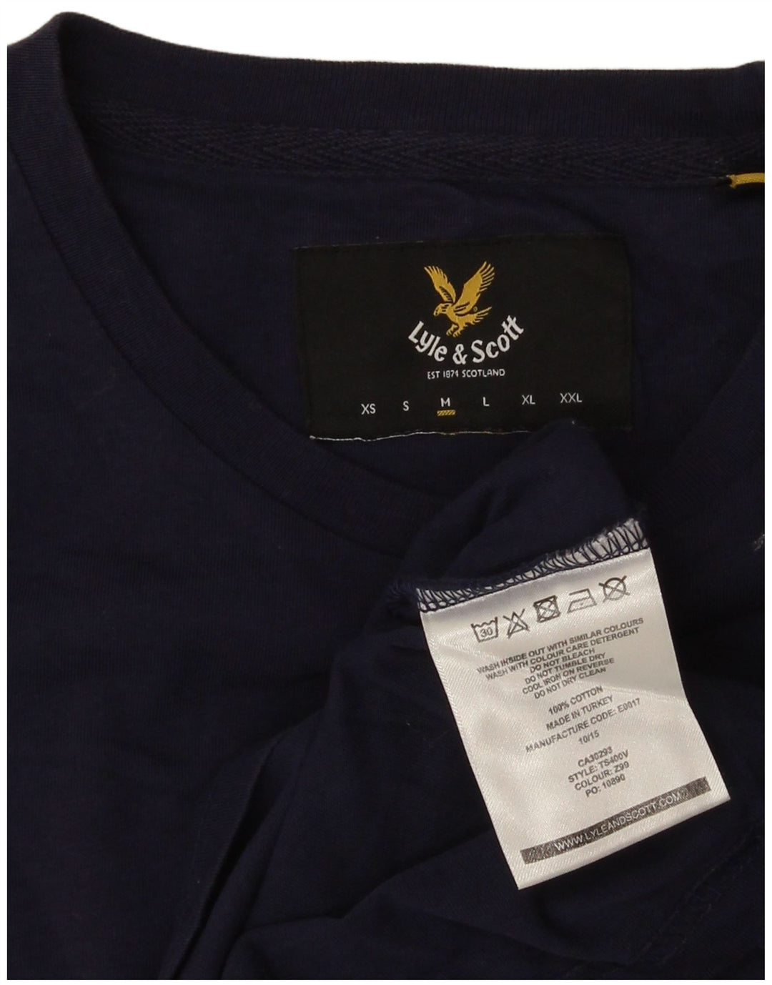 Lyle & Scott Herre T-shirt Medium marineblå bomuld