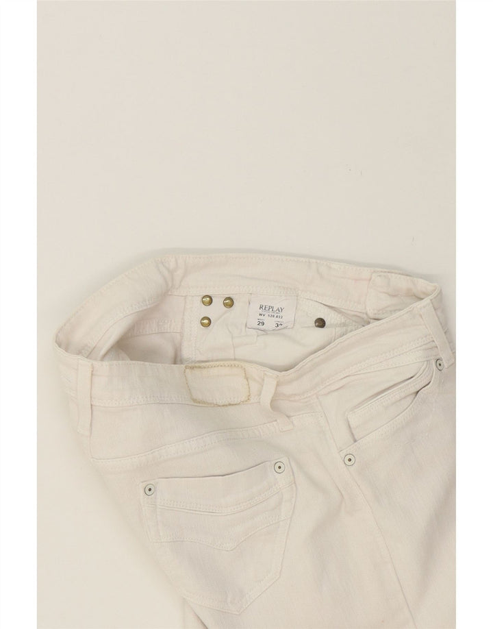 REPLAY Mens Slim Jeans W29 L28 White Cotton Vintage Replay and Second-Hand Replay from Messina Hembry 