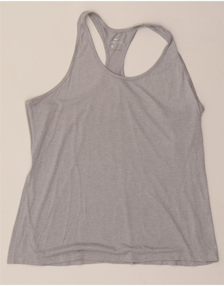 NIKE Womens Dri Fit Vest Top UK 18 XL Grey Polyester Vintage Nike and Second-Hand Nike from Messina Hembry 