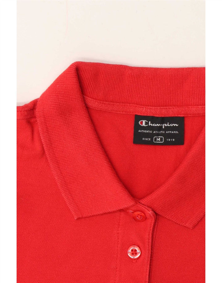 Champion Dame Polo Shirt UK 12 Medium Rød