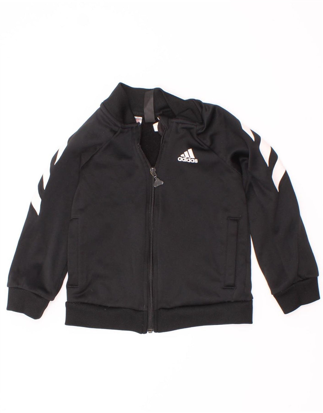 Adidas Drenge Træningsdragt Topjakke 3-4 År Sort Colourblock Polyester