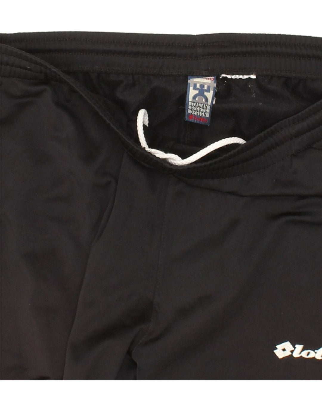 LOTTO Mens Tracksuit Trousers Large Black Vintage Lotto and Second-Hand Lotto from Messina Hembry 