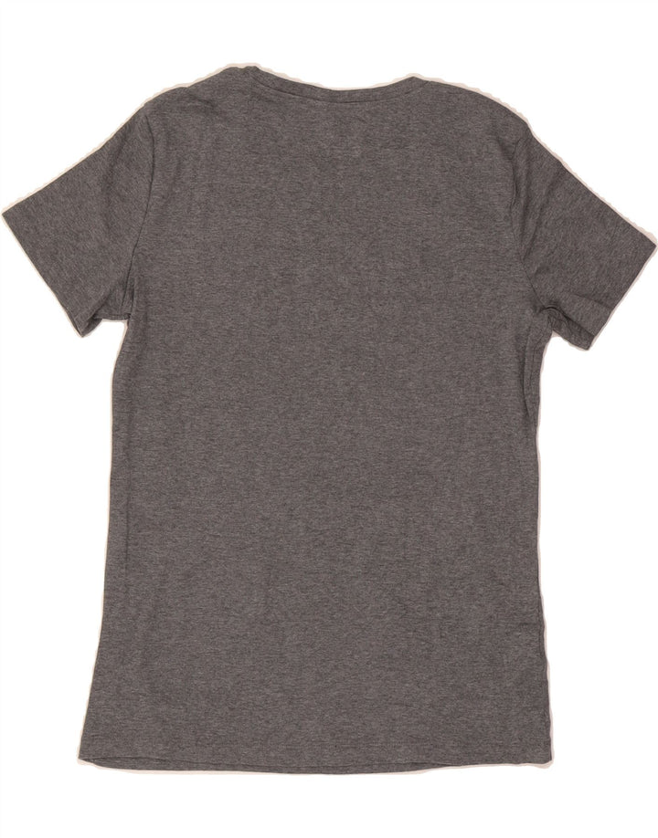 EDDIE BAUER Womens T-Shirt Top UK 14 Large Grey Cotton Vintage Eddie Bauer and Second-Hand Eddie Bauer from Messina Hembry 