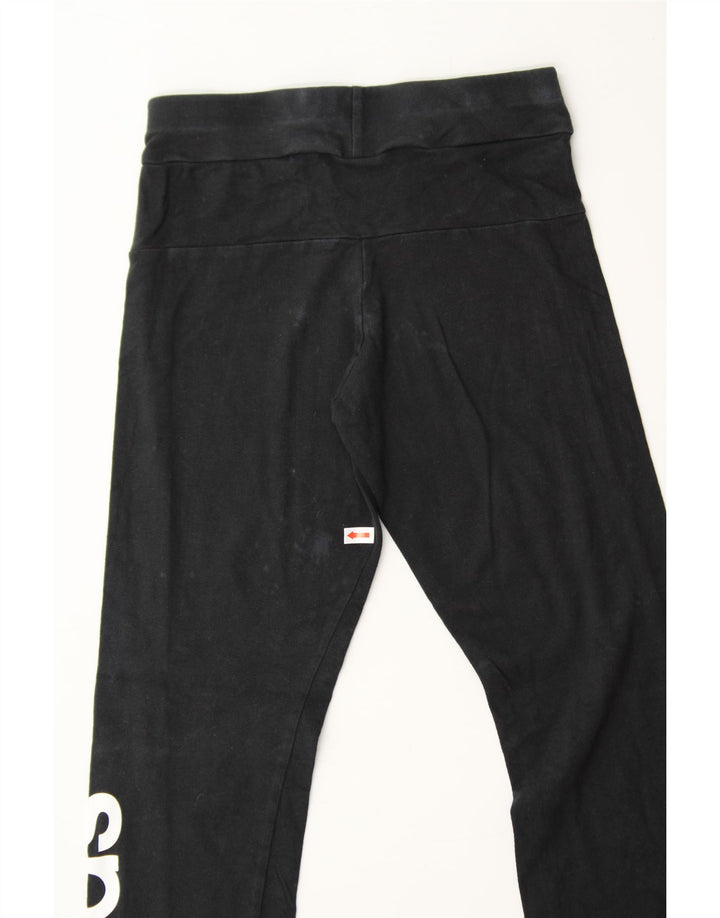 ADIDAS Girls Graphic Leggings 9-10 Years  Black Vintage Adidas and Second-Hand Adidas from Messina Hembry 