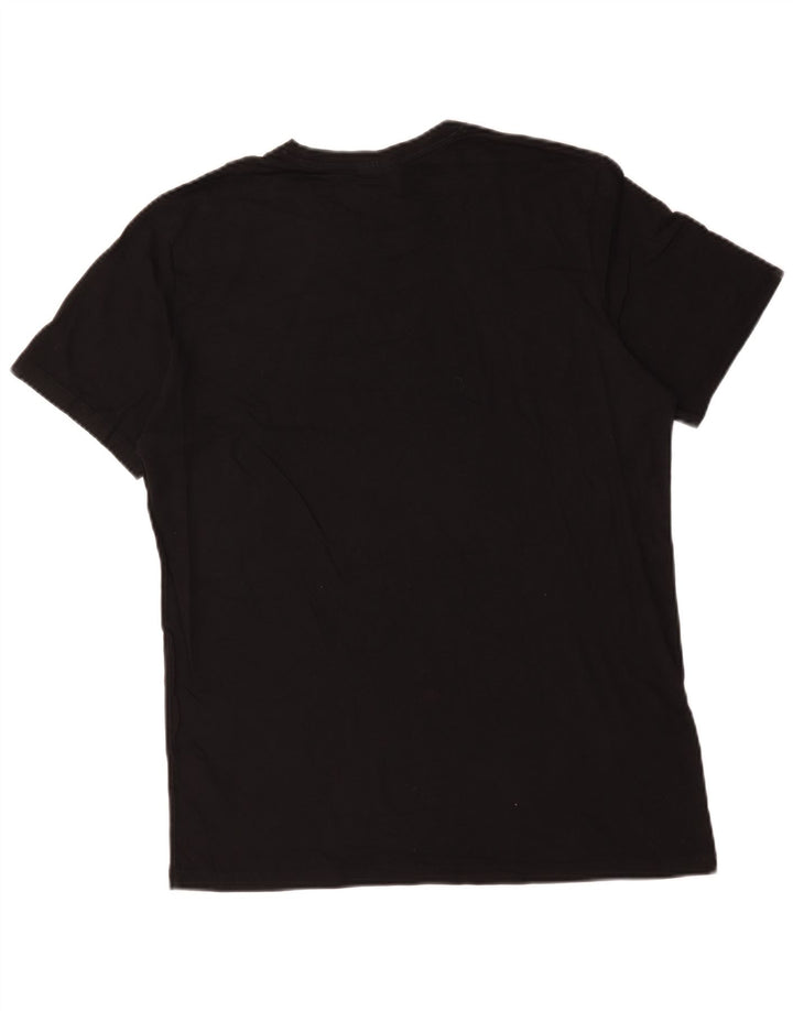 Hugo Boss Herre T-Shirt Top Stor Sort Bomuld