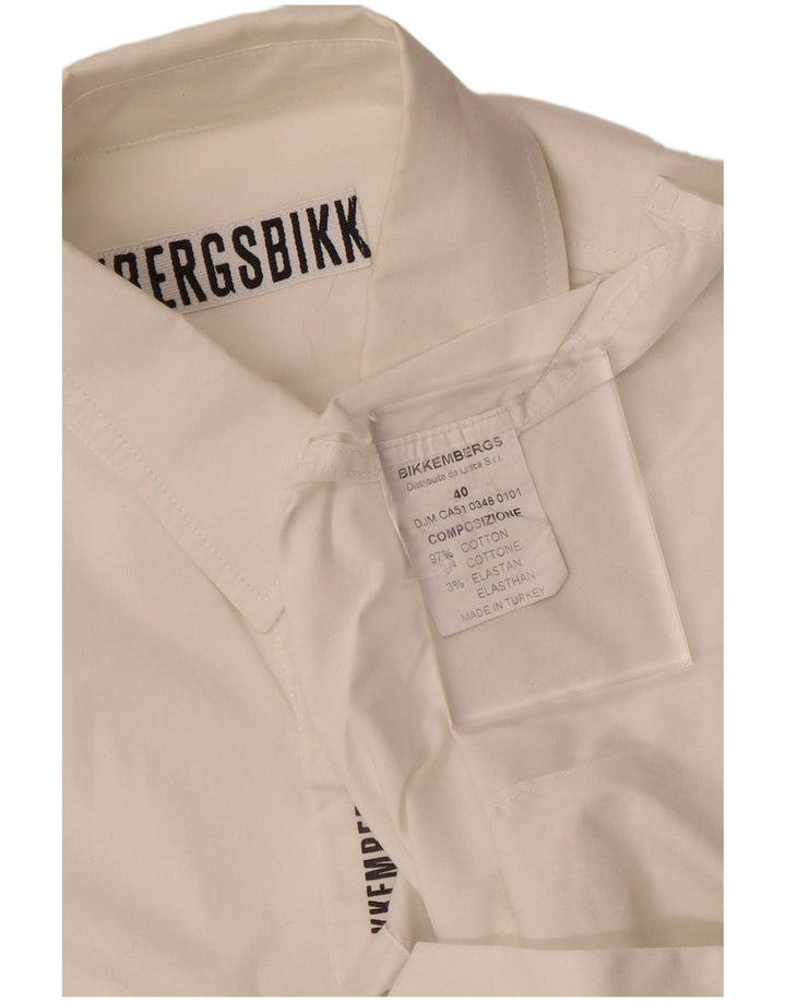 Bikkembergs Grafisk skjorte til kvinder EU 40 Medium hvid bomuld