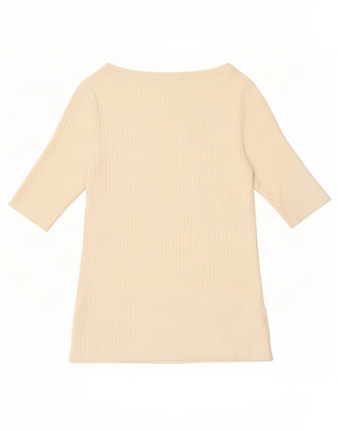 Marks & Spencer Dame Top 3/4 ærmer UK 12 Medium Off White Viscose
