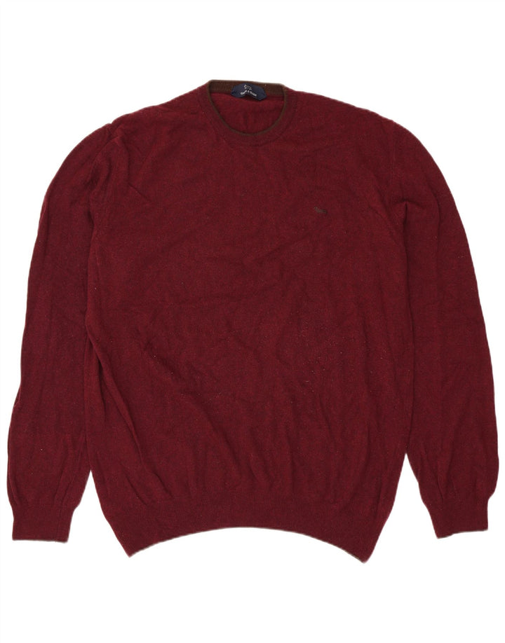 HARMONT & BLAINE Herre sweater med rund hals 3XL Burgund Merinould