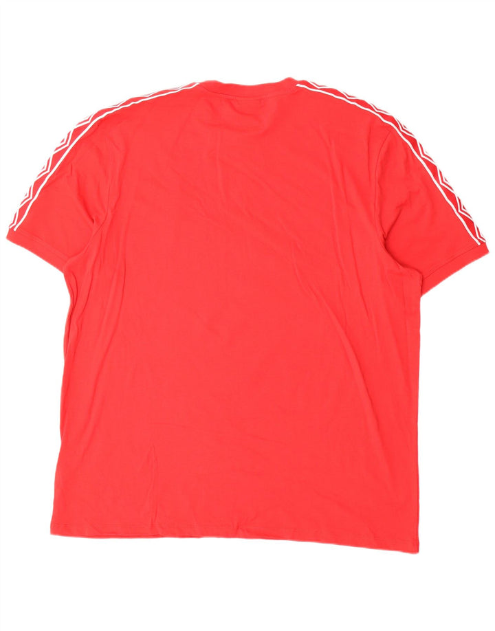 Umbro Herre Grafisk T-Shirt Top 3XL Rød Bomuld