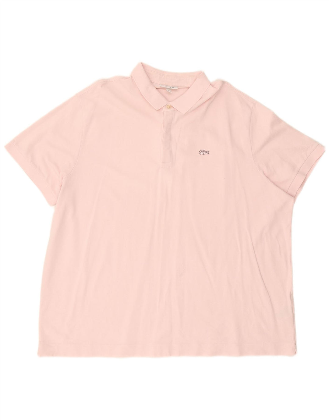 LACOSTE Herre Regular Fit Polo Shirt Størrelse 9 4XL Pink Bomuld