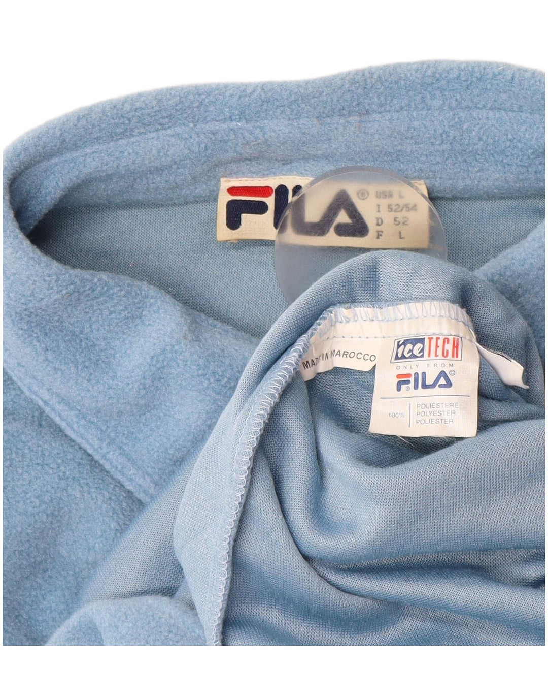FILA Fleeceskjorte til mænd IT 52/54 Stor Blå Polyester