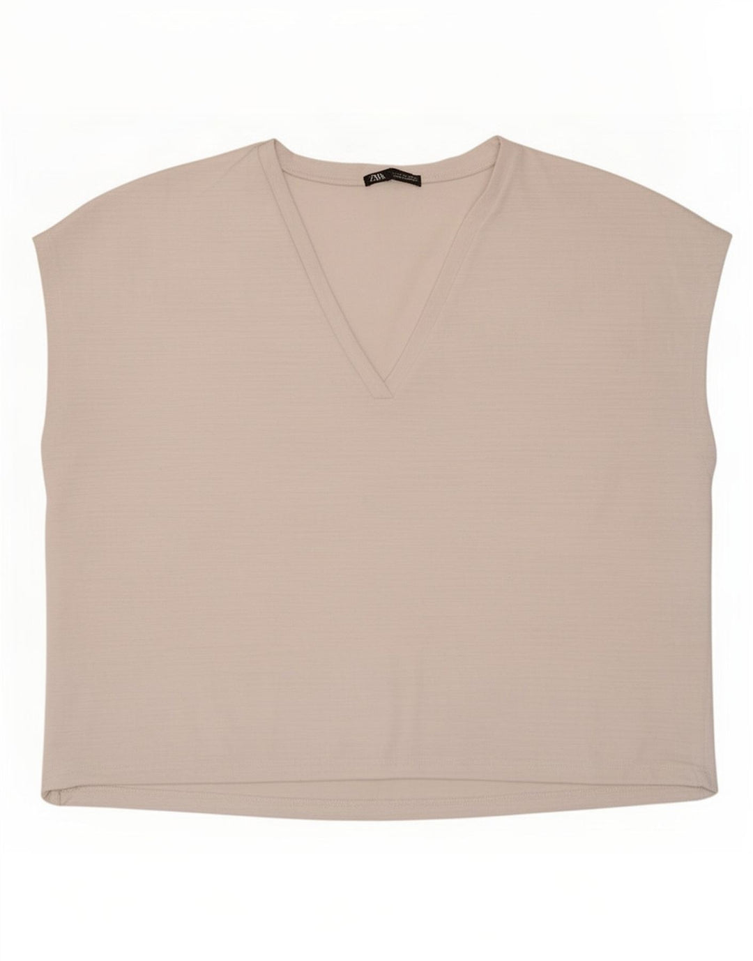 Zara Dame Oversized Vest Top UK 10 Small White Polyester