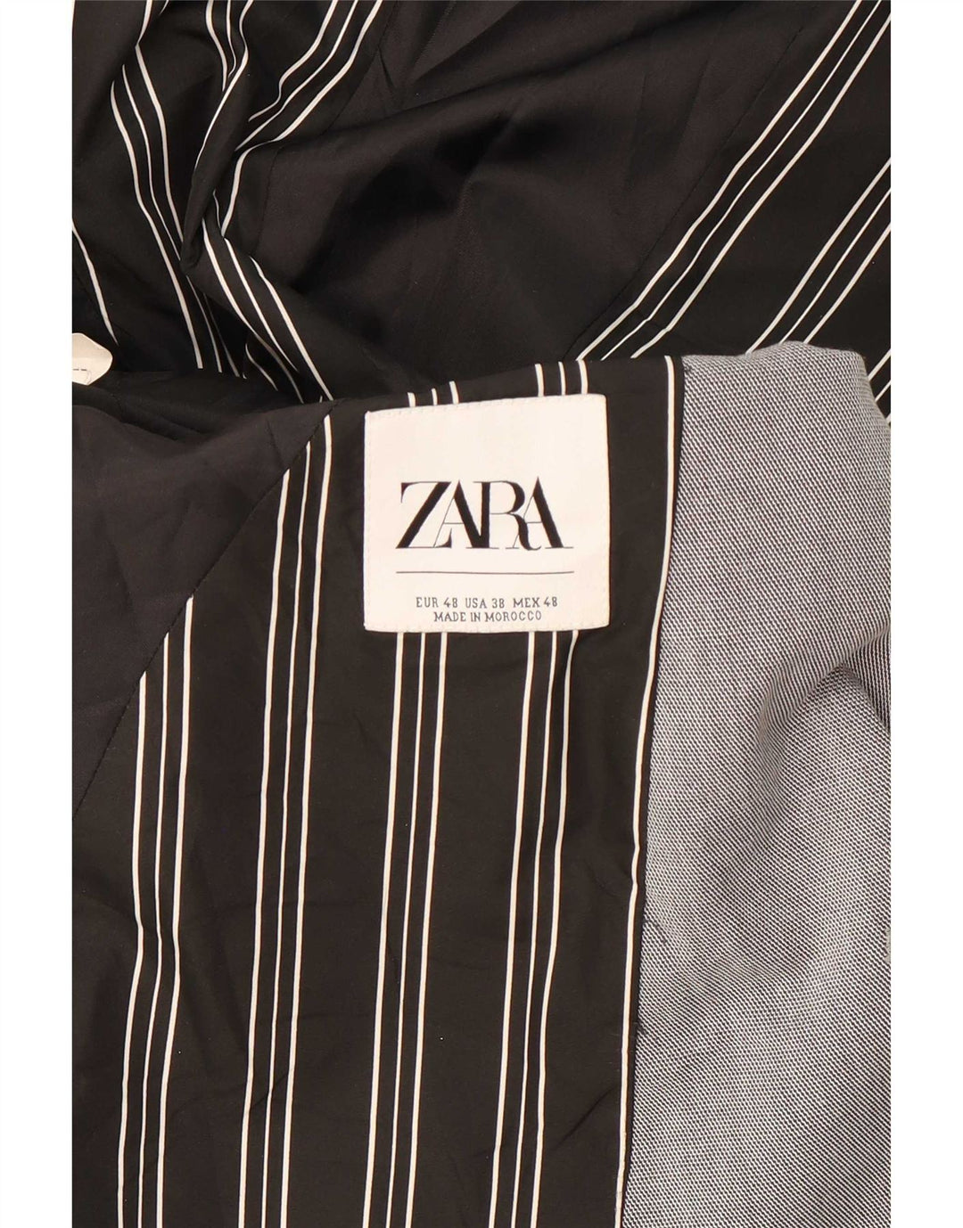 Zara Herre 2-knaps blazerjakke EU 48 Medium Grey Colourblock