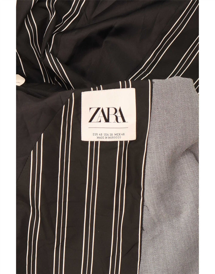 Zara Herre 2-knaps blazerjakke EU 48 Medium Grey Colourblock
