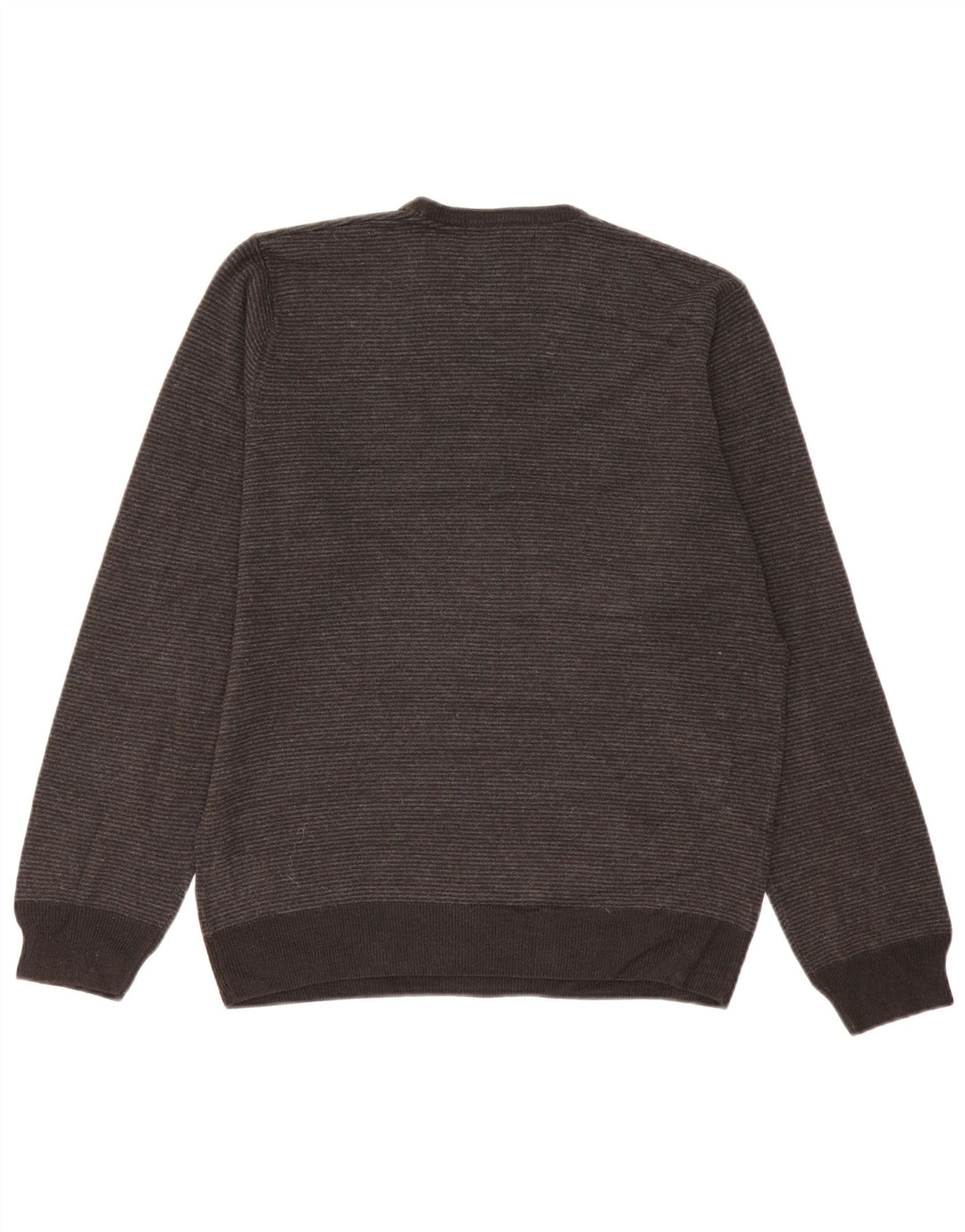 Marks & Spencer Herre V-hals sweater mellem grå stribet akryl