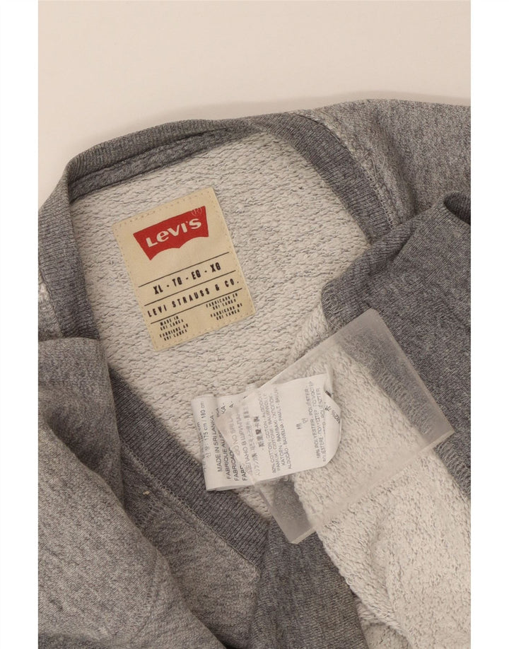 Levi's Sweatshirt Jumper til mænd XL Grå Flecked Bomuld