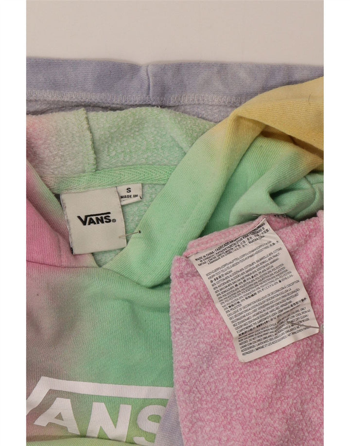 Vans Womens Crop Oversized hættetrøje Jumper UK 10 Small Multicolor Tie Dye