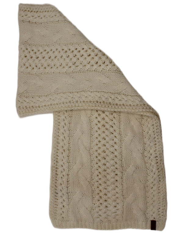 Superdry strikket rektangel tørklæde til kvinder One Size Off White Akryl