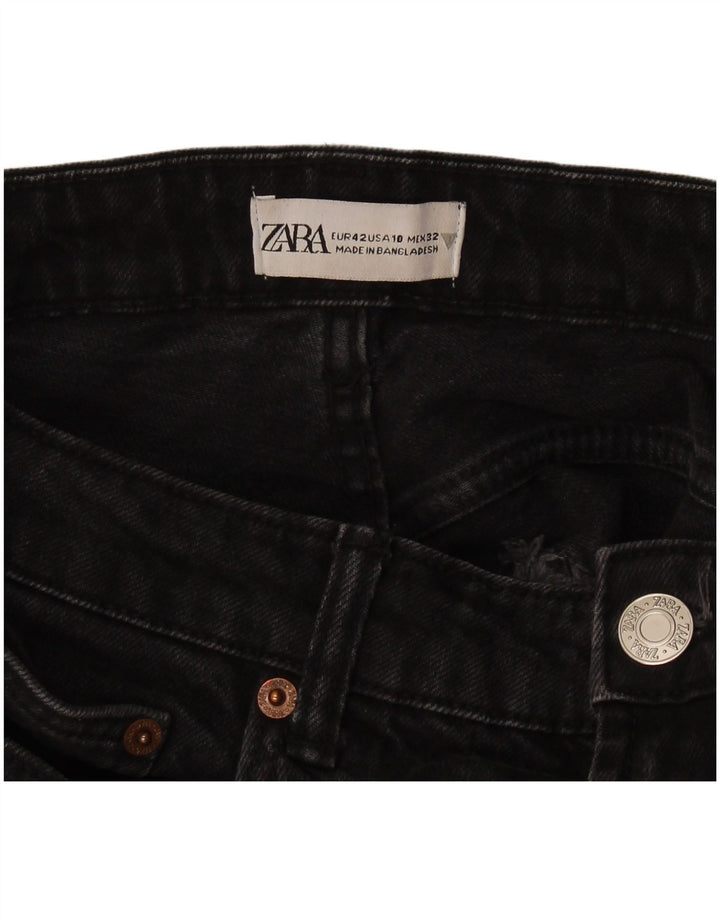 Zara Dame Straight Jeans EU 42 Large W32 L29 Sort