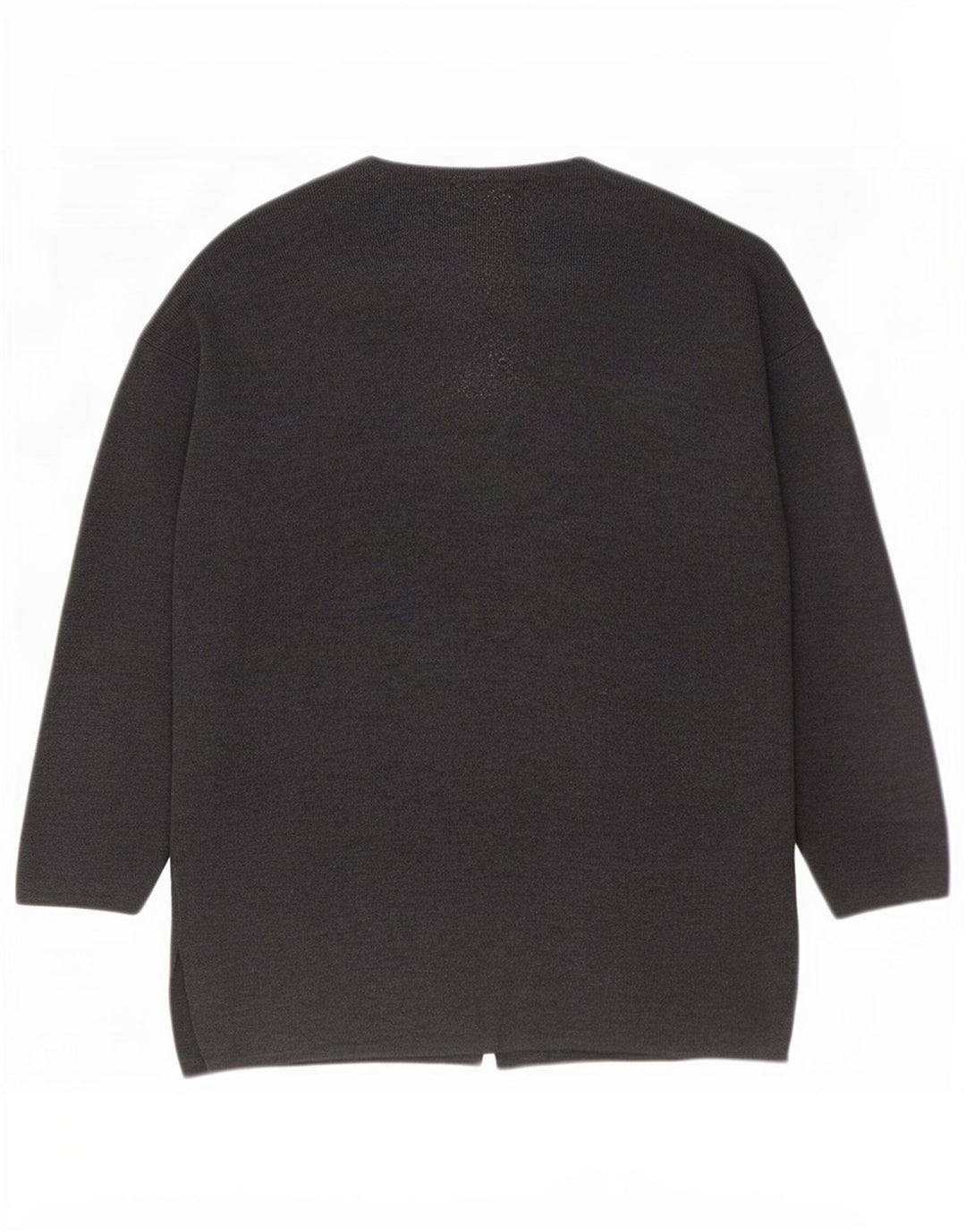 Benetton Womens Oversized Cardigan Sweater UK 16 Large Grå Uld