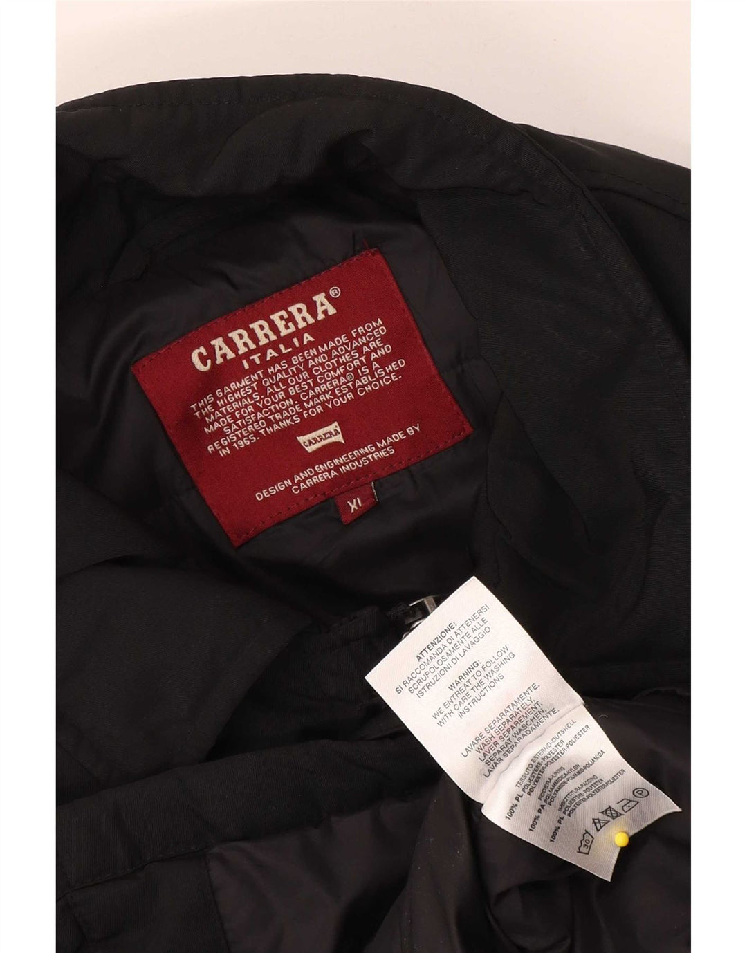 Carrera Polstret frakke til mænd UK 42 XL Sort polyester