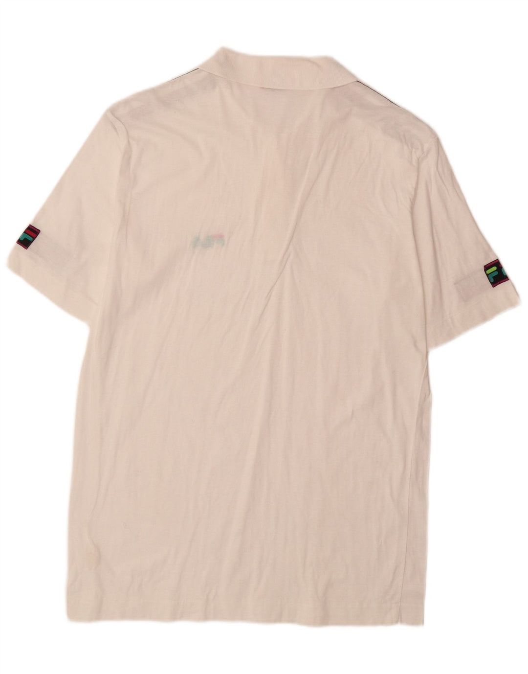 FILA Grafisk poloshirt til mænd IT 50 Medium White Colourblock Bomuld