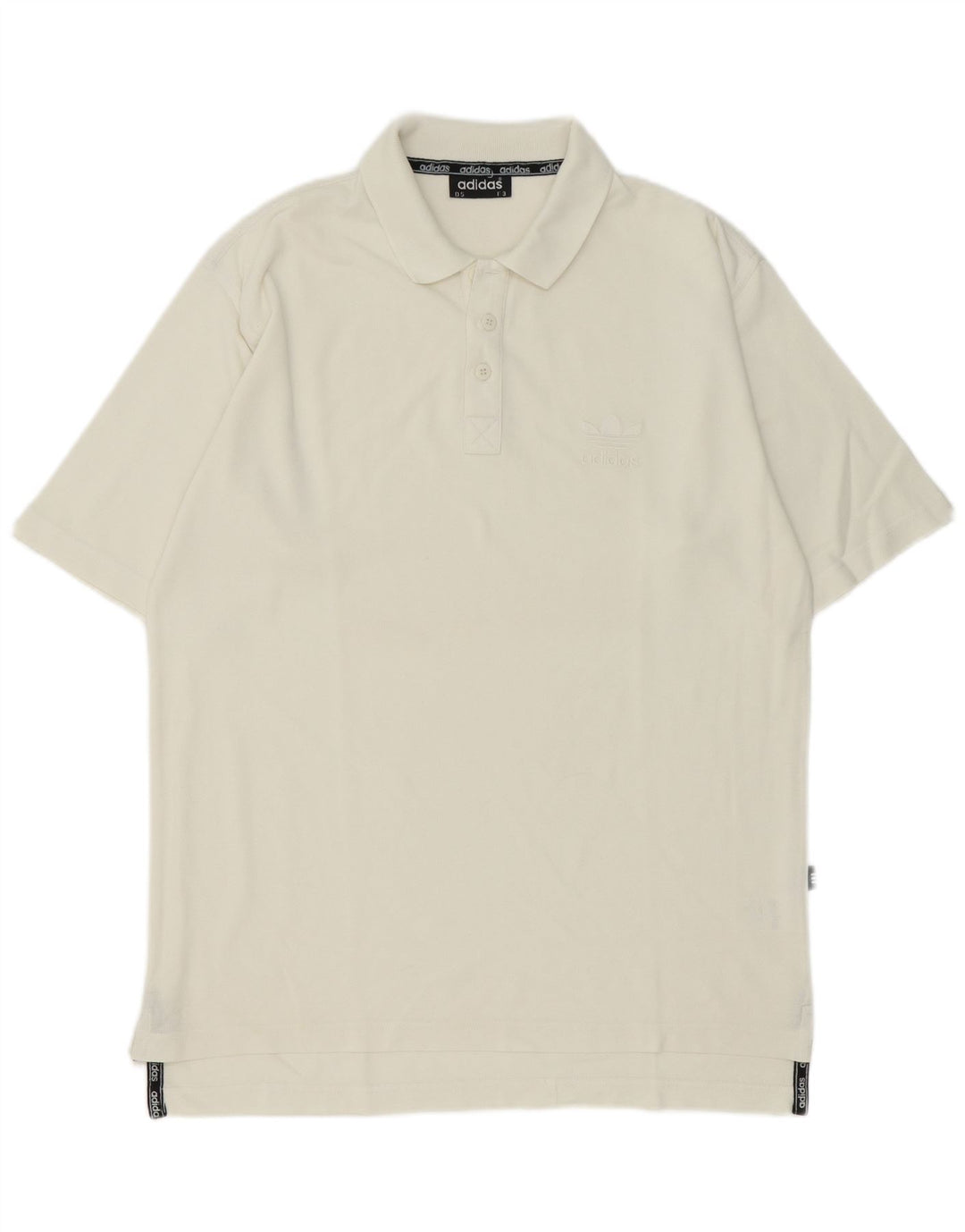 Adidas Polo Shirt til mænd UK 38/40 Medium White Bomuld